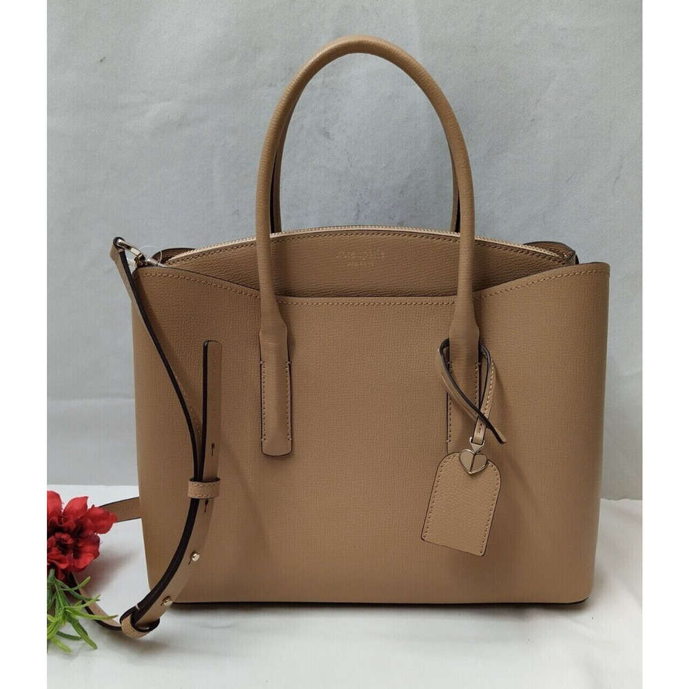 Kate Spade New York Brown Tan Leather Top Handle Satchel Shoulder Bag - NWT